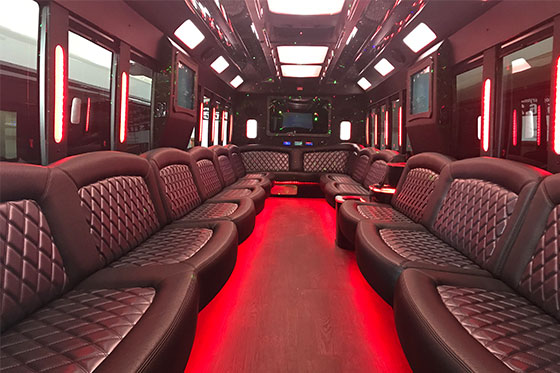 stunning limo bus lighting