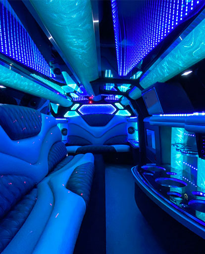 luxurious limousine interior